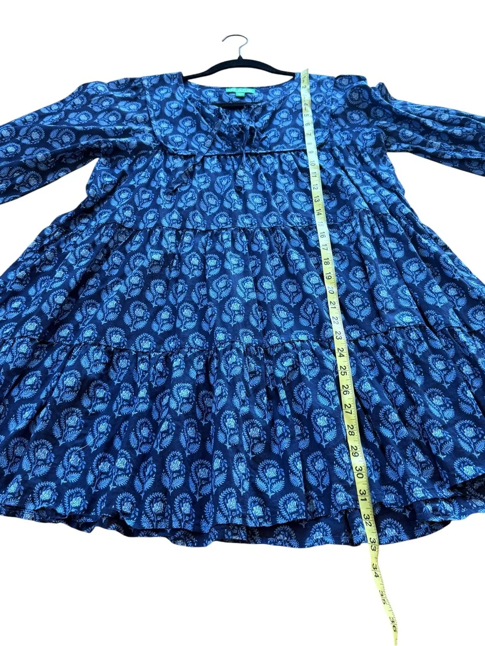 J. Crew Cotton voile cover-up mini dress in navy bouquet block print